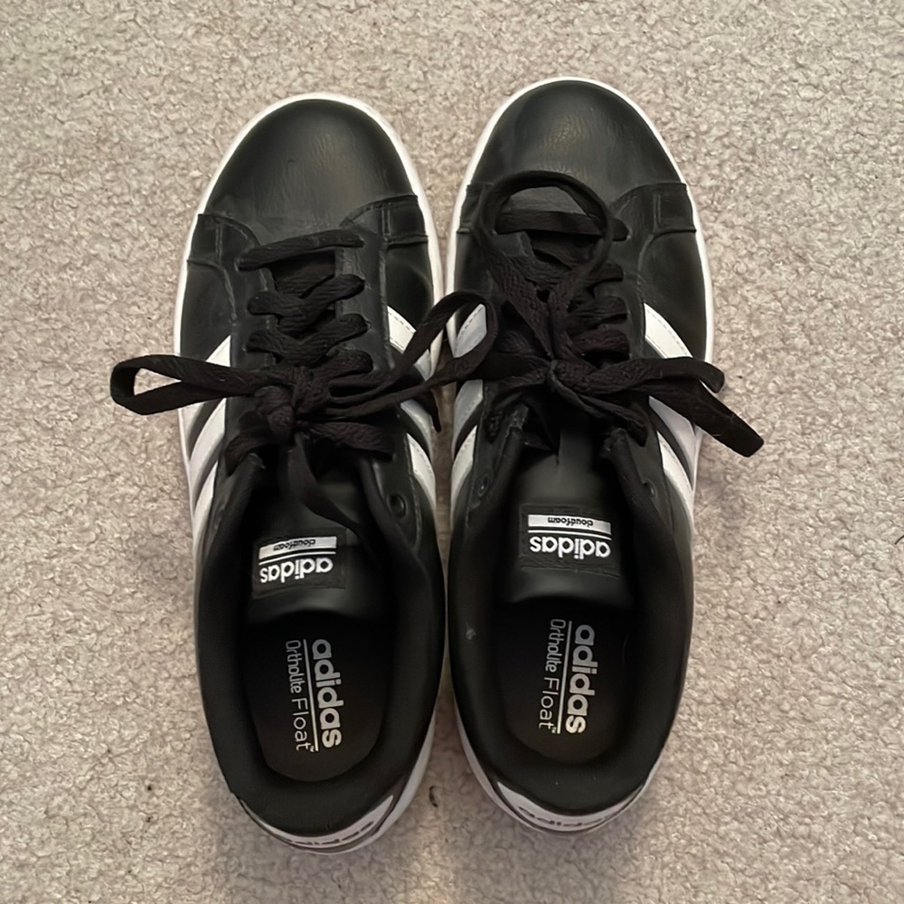 Black and White Adidas Superstars